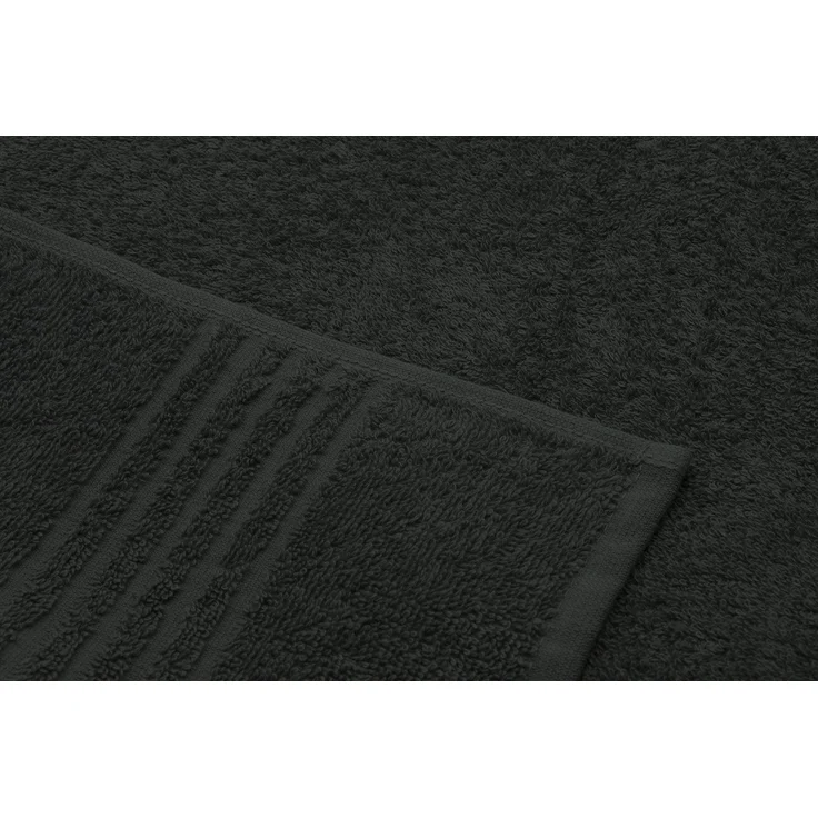 ZOLLNER 6er Set Handtücher, Baumwolle, 50x70 cm , schwarz – Bild 2