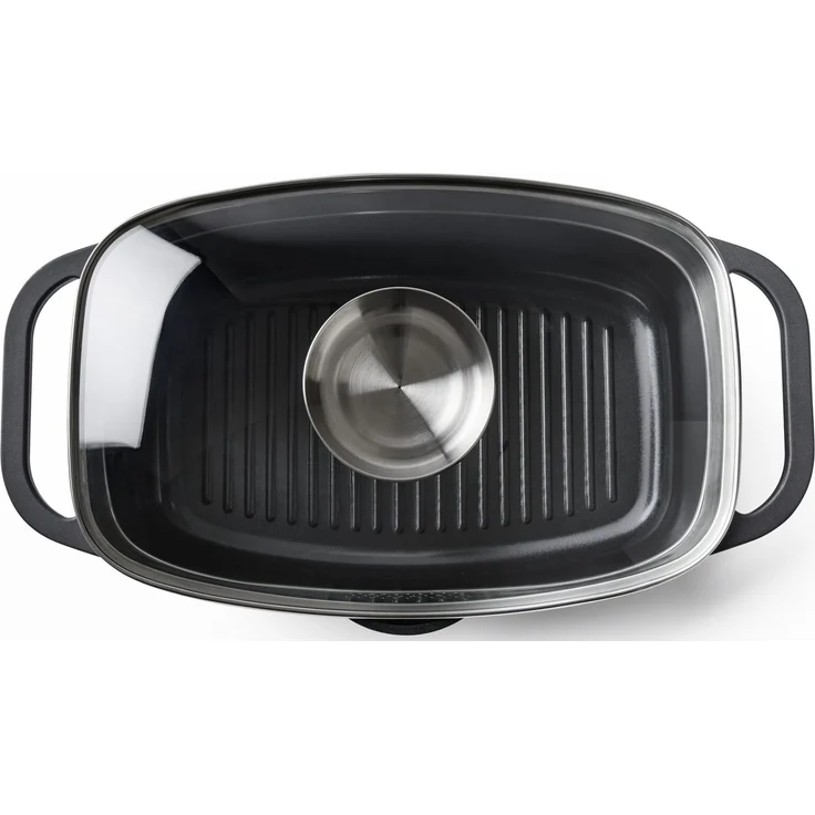 Homeware Alugussbräter quadratisch, Aluminium schwarz, 21.5 x 11 x 33 cm, antihaftbeschichtet – Bild 3