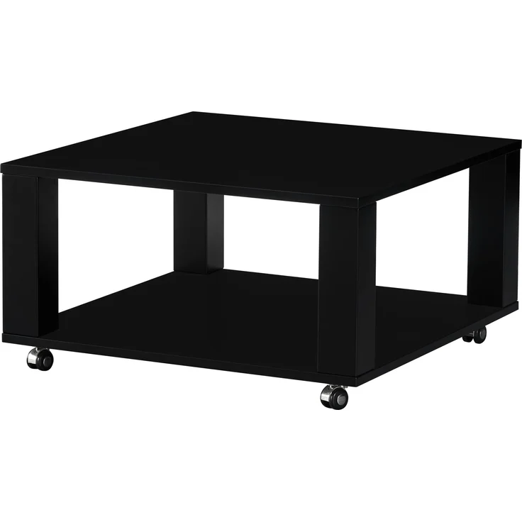 Couchtisch >Romy mobil< 4 Rollen, schwarz, Melamin, MDF - 76x41x76cm (BxHxT) – Bild 1