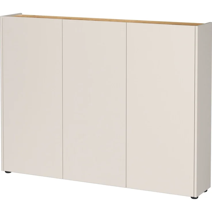 Germania Schuhschrank 1347-605 GW-Libbiano, in Kaschmir/Navarra-Eiche-Nb, mit grifflosem Design, 138 x 105 x 25 cm (BxHxT) – Bild 5