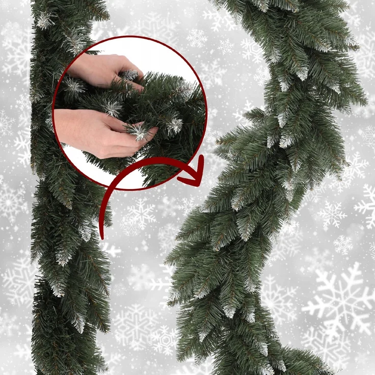KADAX Weihnachtsbaumgirlande 110 cm verschneit – Bild 7