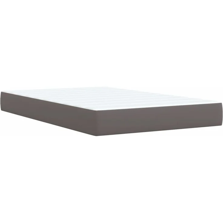 vidaXL Boxspringbett mit Matratze Grau 120x200 cm Kunstleder 3288418 – Bild 9