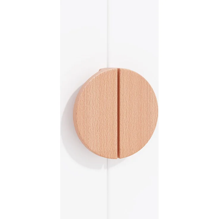 Kleiderschrank 225 x 45 x 200 cm in Weiß mit 3 Kleiderstangen und 4 Schubladen – Bild 9