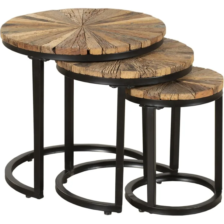 Interia Home & Living Beistelltisch MANDYA, 3er-Set Braun