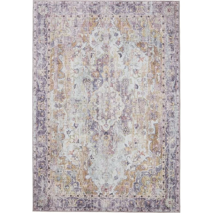 benuta Teppich George, rechteckig, Höhe: 5 mm, Vintage-Look, Kurzflor, Teppich Wohnzimmer, Schlafzimmer, Waschbar – Bild 1