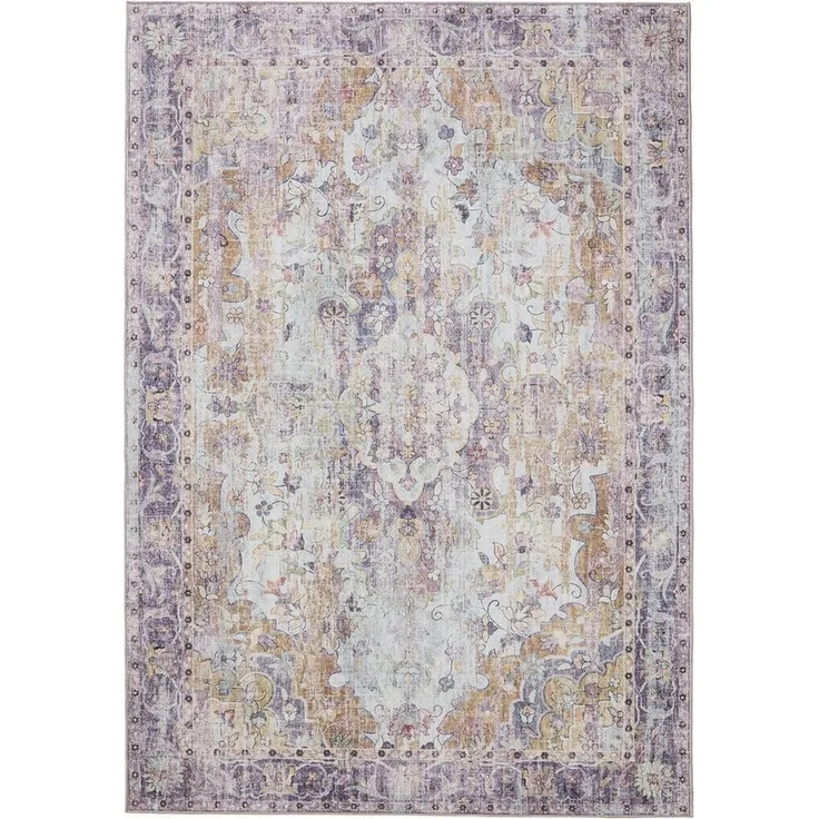 benuta Teppich George, rechteckig, Höhe: 5 mm, Vintage-Look, Kurzflor, Teppich Wohnzimmer, Schlafzimmer, Waschbar