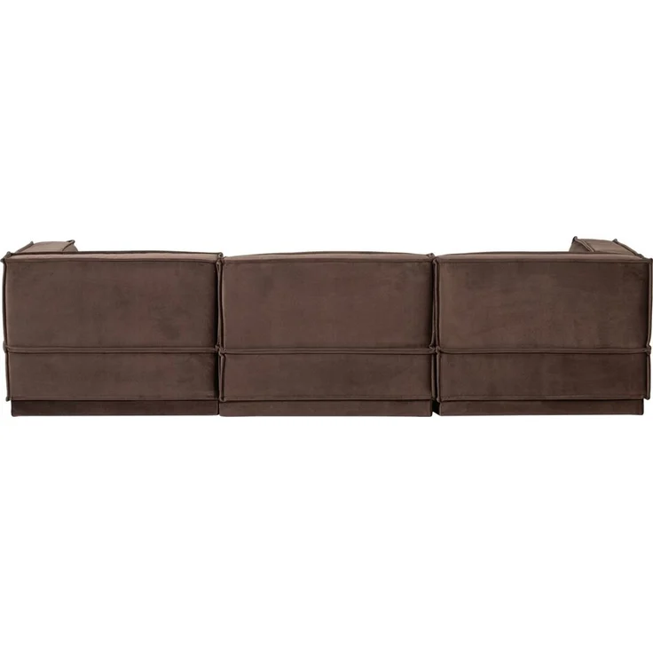 Ecksofa Chaiselongue Manu - Samt Braun, Rechts – Bild 5