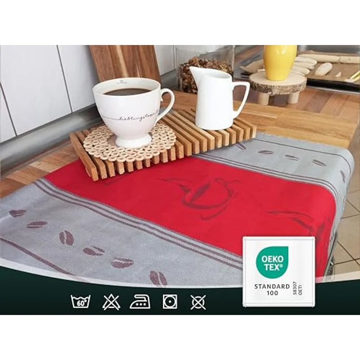 ZOLLNER Geschirrtuch, (Spar-Set, 5-tlg), 50 x 70 cm, 100% Baumwolle, vom Hotelwäschespezialisten – Bild 6