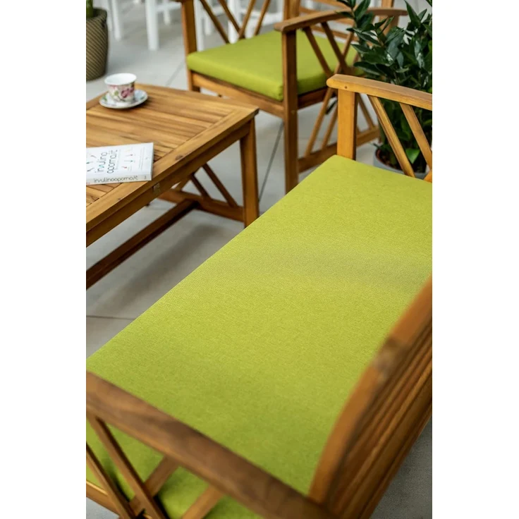 chilly pilley Bankkissen Bankauflage Polsterauflage Reißverschluss mit Schlaufen Kissen für Gartenbank Gartenbankauflage für Gartenmöbel Sitzkissen & Rückenkissen Outdoor (120 x 40 x 5, Cremefarbig) – Bild 7