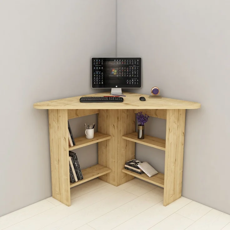 Skye Decor 'Corner - Sapphire Oak' Schreibtisch, Saphir-Eiche, 80 x 73,8 x 80 cm – Bild 3