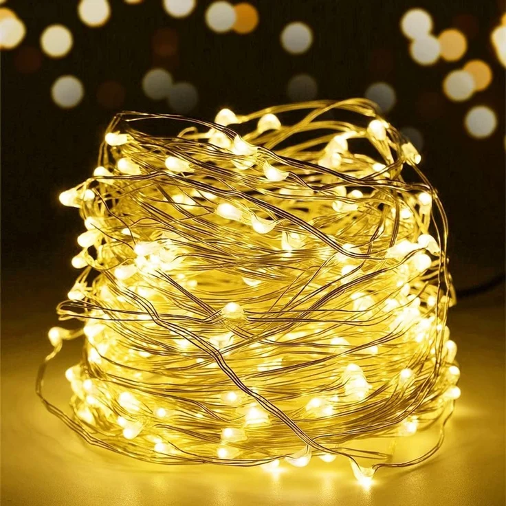 SALCAR 10m LED Lichterkette Draht, USB – Bild 1