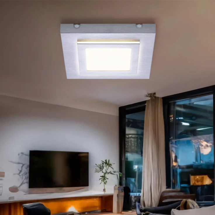 LED Deckenleuchte, Aluminium, silber, warmweiß, L 30 cm – Bild 3