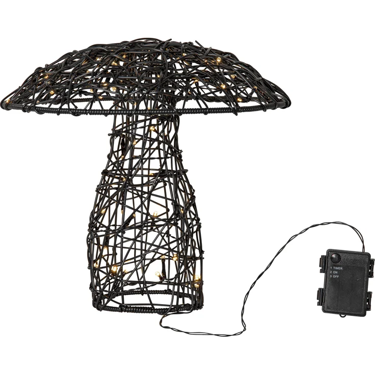 LED Outdoor-Deko Otto Pilz Außenleuchte 80 LEDs schwarz H 34cm