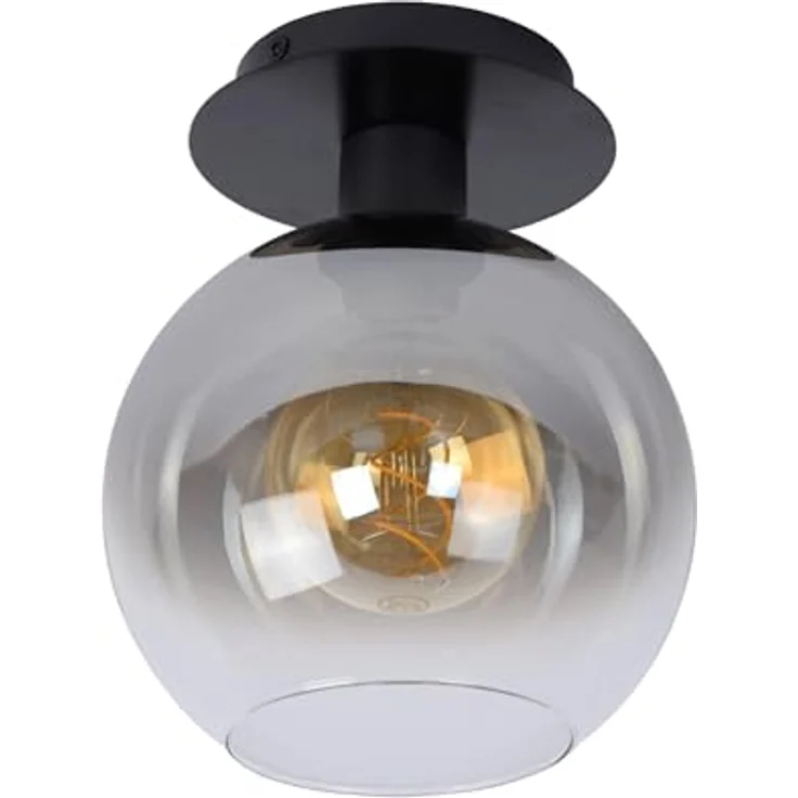 LUCIDE MARIUS, Deckenleuchte 1xE27, aus Glas, schwarz, geeignet für LED-Lichtquellen, dimmbar – Bild 2