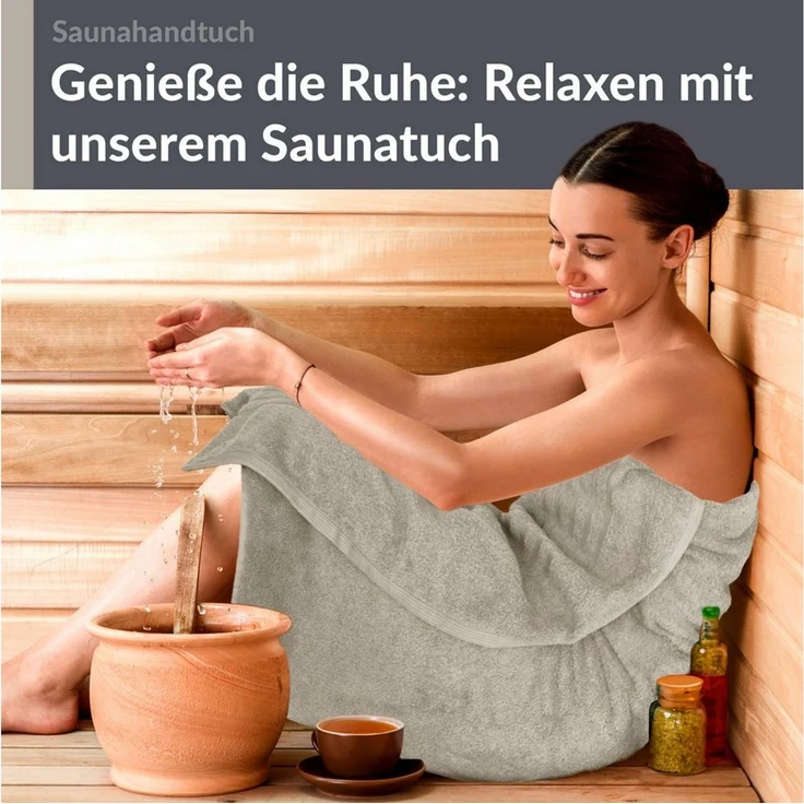 Lashuma Saunatuch XXL Handtuch London, Frottee (1-St), großes Badetuch Damen & Badehandtuch Herren 80x200 - Saunahandtuch – Bild 3