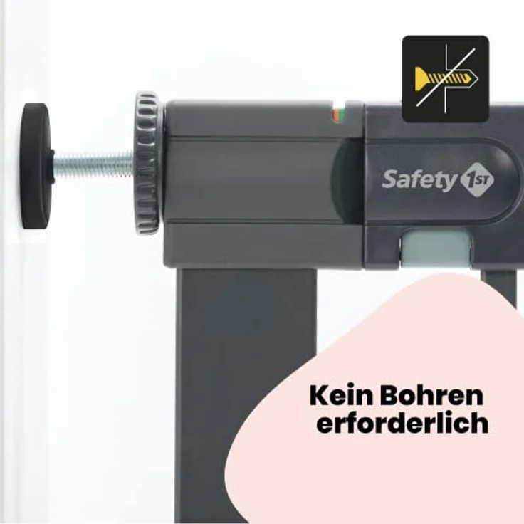 Safety 1st 'Quick Close ST' Treppenschutzgitter, für Türbreiten 73 - 80 cm, Klemmbefestigung, Schwarz – Bild 6