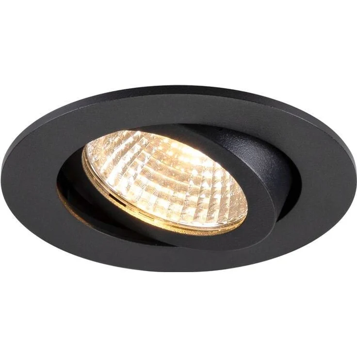 SLV NEW TRIA® 68, Deckeneinbauleuchte, PHASE, AIRTIGHT, rund, 3000 K, 7.5 W, schwarz - Downlights