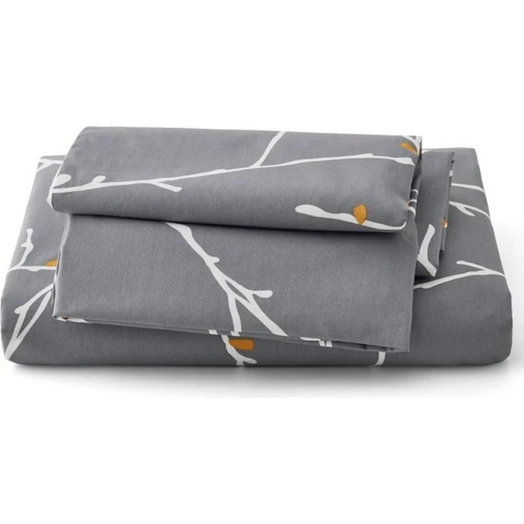 BEDSURE Wendebettwäsche mit Zweige-Design und Reißverschluss 100% Baumwolle, Baumwolle, 3 teilig, mit 8 stabilen Eckbändchen – Bild 4