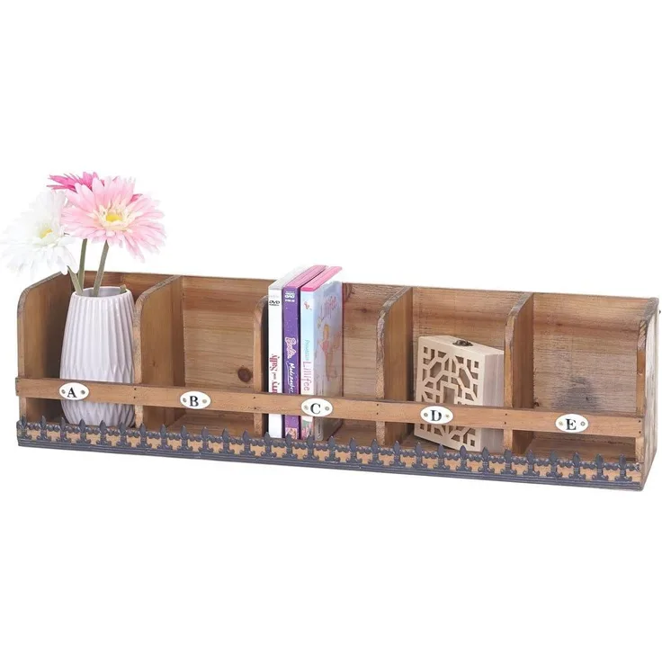 Wandregal HWC-A43, Hängeregal Regal, Tanne Holz massiv Vintage Shabby-Look 71x18x16cm