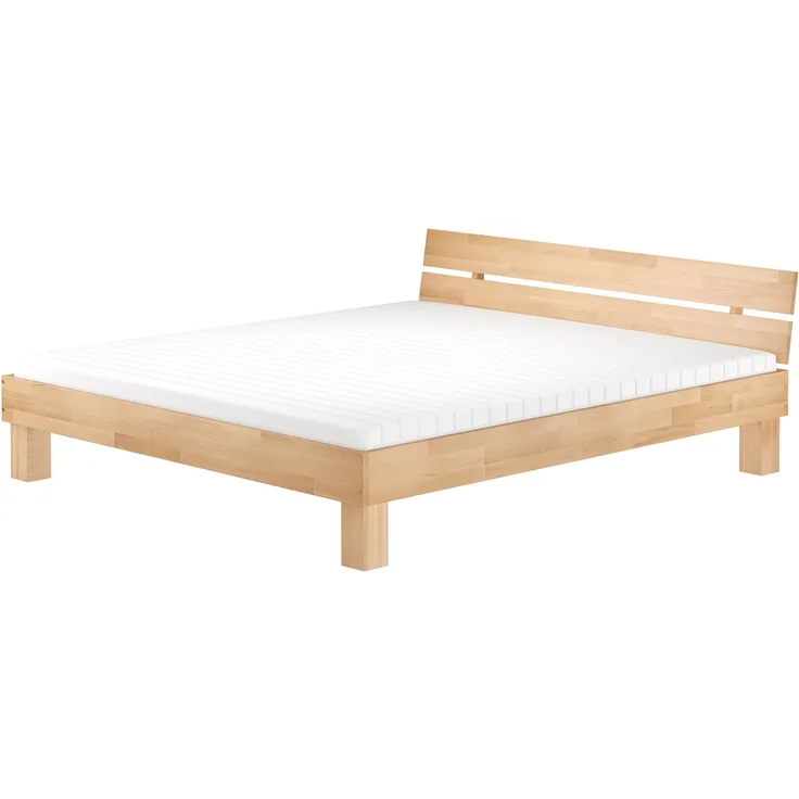 Erst-Holz Geöltes Massivholzbett 200x200 Buche Großfamilienbett Doppelbett wählbares Zubehör 60. 86-20 inkl. Federholzrahmen und Matratze