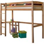 Hochbett Tolly 90x200 Buche massiv (rundes Kopfteil)