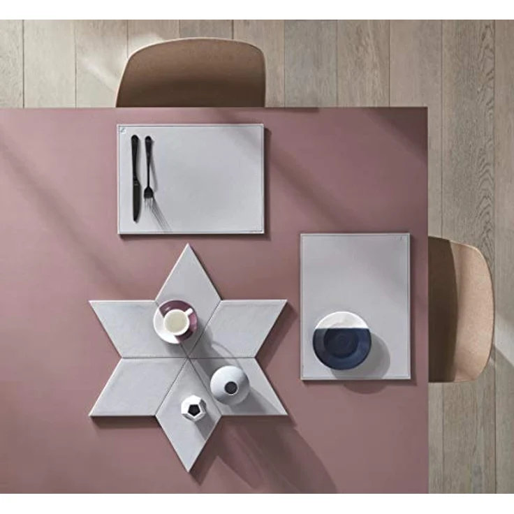 Freeform Duo Platz-Set 40x30 cm Grau / Weiß – Bild 4