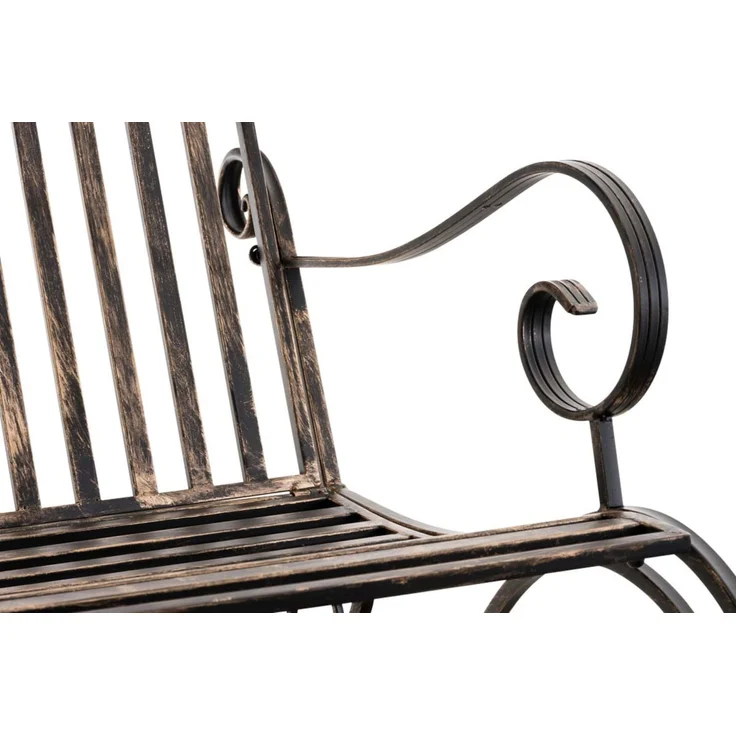 Schaukelstuhl ANNA 2er Set Antik Outdoor - 56x90x94cm, Metall, Bronze | Gartenstuhl Liegestuhl Relaxstuhl Garten Terrasse – Bild 7