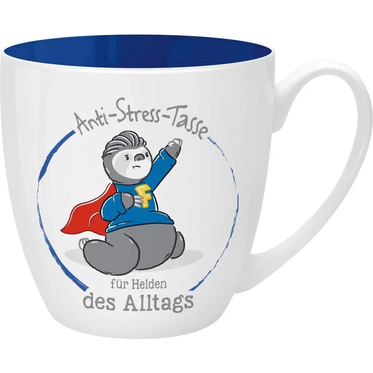 GRUSS & CO Anti-Stress-Tasse Motiv "Helden" | Tasse mit Spruch, 45 cl, New Bone China | Geschenk für Ihn | 46264 – Bild 1