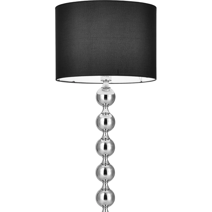 Lux.pro 'Spheric Black' Stehleuchte, Schwarz / Chrom, Ø48x155 cm – Bild 4