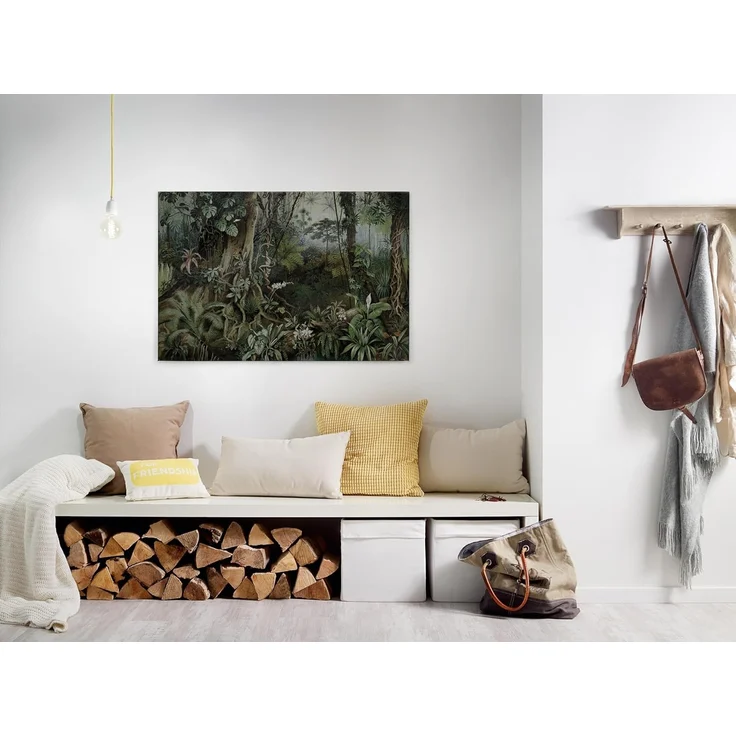 Dschungel Leinwandbild Grün 90x60 DD120393 Keilrahmen Wandbild Leinwand Urwald – Bild 5