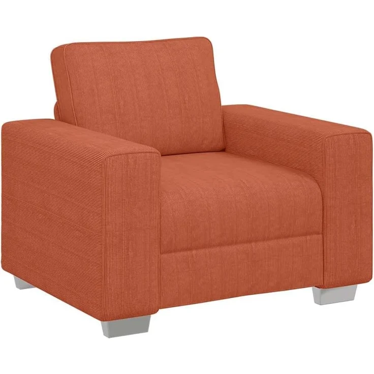 vidaXL Sessel Rot Orange 100x77x82 cm Cordstoff 4105192 – Bild 1