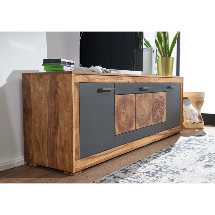 TV-Board Sheesham 178 x 46 x 62 gebeizt TURIN #07 – Bild 4
