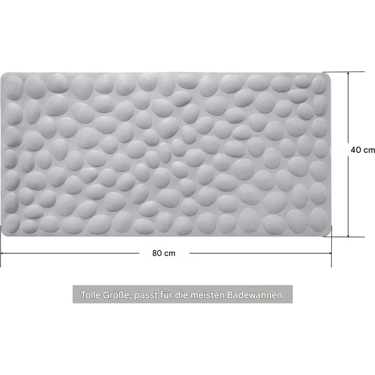 SURFOU Badematte Badewannenmatte rutschfest, Antirutschmatte für Badewanne, Badematte, Maschinenwaschbar, Naturkautschuk, Rechteck 40*80cm, Duschmatte rutschfest mit Saugnäpfen, 100% BPA-frei, schimmelresistent – Bild 3