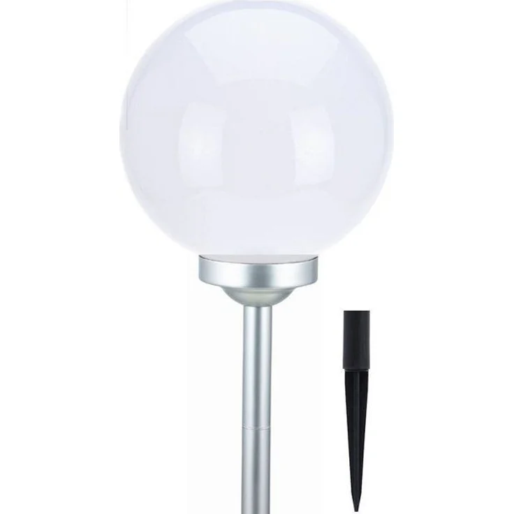 Spetebo Kugelleuchte LED Solar Garten Kugel Leuchte mit Erdspieß - 20cm, Ein-/Ausschalter, LED, warm weiß – Bild 2