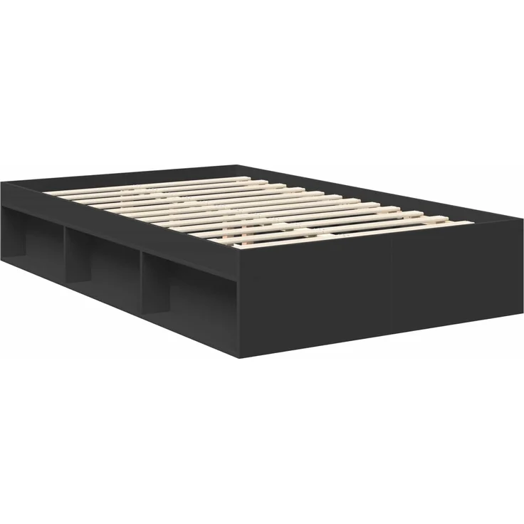 vidaXL Bettrahmen Schwarz 120 x 200 cm Massives Kiefernholz 3412917 – Bild 4