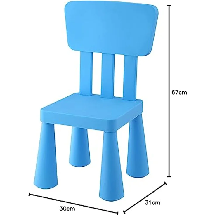 MUEBLEAR 90051 Kinder-Stuhl aus Kunststoff, 31 x 30 x 67 cm blau – Bild 3