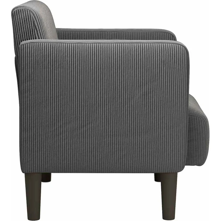 vidaXL Sessel mit Armlehnen Dunkelgrau 54 cm Cordstoff 4100516 – Bild 3
