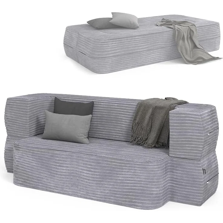 Sofa Lille Grau 190 cm mit Schlaffunktion Vitalispa – Bild 7