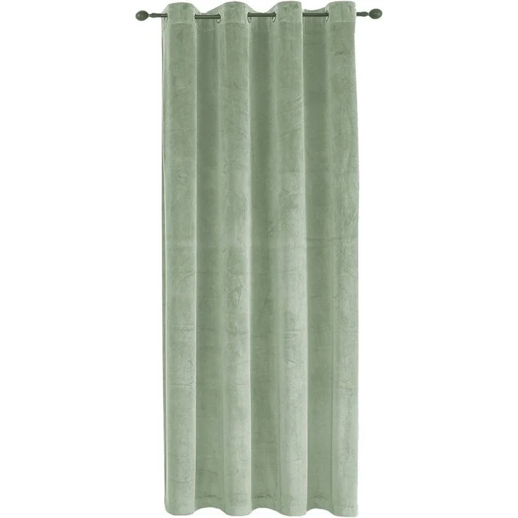 Haus und Deko Gardine Vorhang Ösen 140x175 cm Verdunkelung Samt weich blickdicht Gardine (1 St), Ösen, Polyester – Bild 1