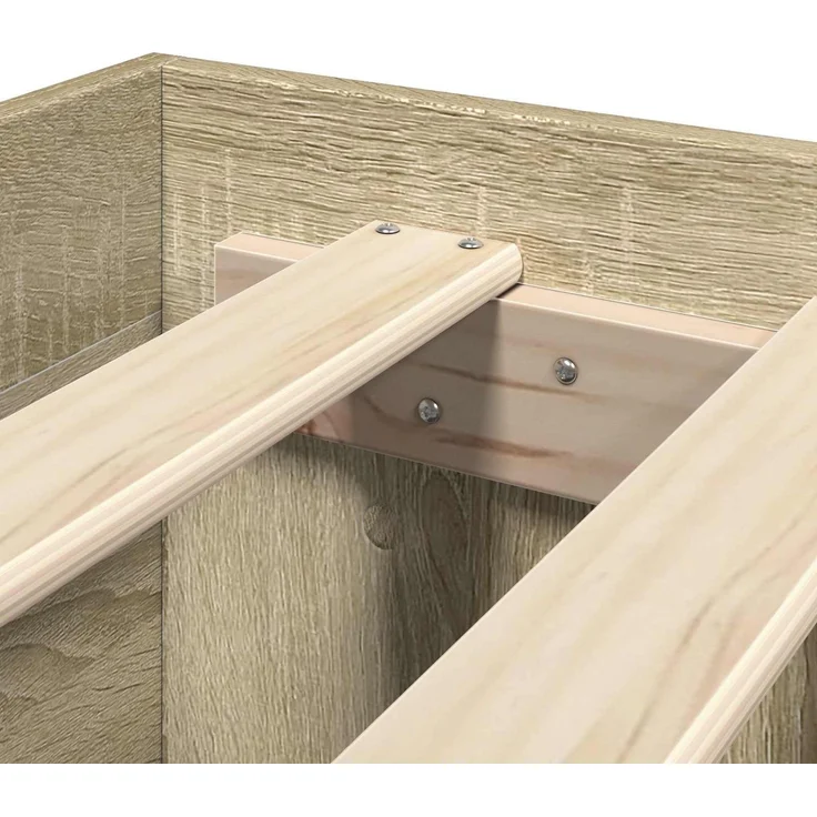 vidaXL Bettrahmen mit Schubladen 2 stk. Sonoma-Eiche Holzwerkstoff 3429678 – Bild 8