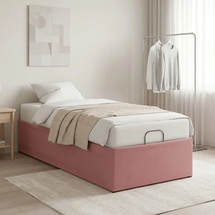 vidaXL Elektrisch verstellbares Bettgestell Rosa 200 x 100 x 33,5 cm 42037321