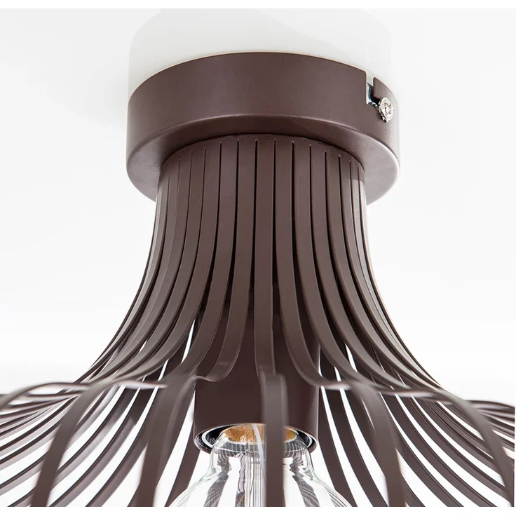 LED Deckenleuchte, Metall rost, Gitter Design, H 35 cm – Bild 7