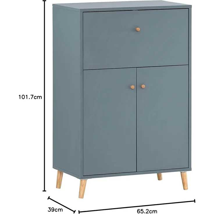 SCHILDMEYER Sekretär Büroschrank Schreibschrank Schrank Fjord 65,2 x 101,7 x 39 cm – Bild 2