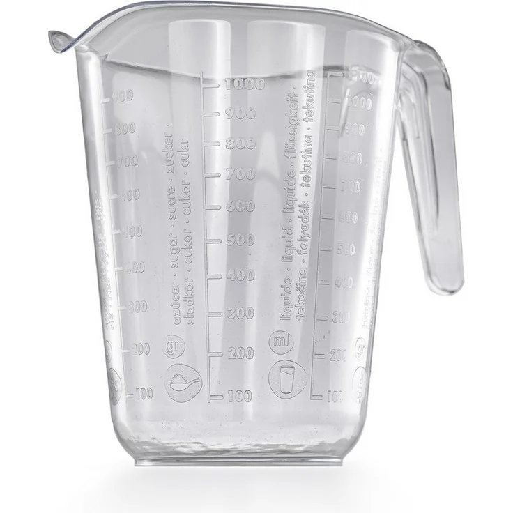 Messbecher 1l Kunststoff Transparent Messkanne Füllvolumen 1 Liter Literbecher – Bild 1