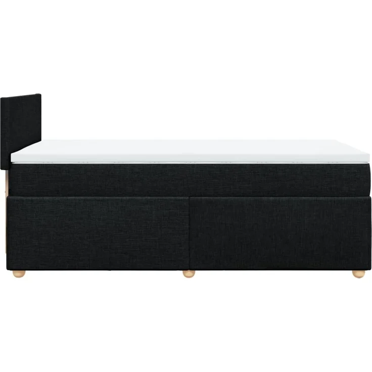 vidaXL Boxspringbett mit Matratze Schwarz 90x190 cm Stoff 3288830 – Bild 7