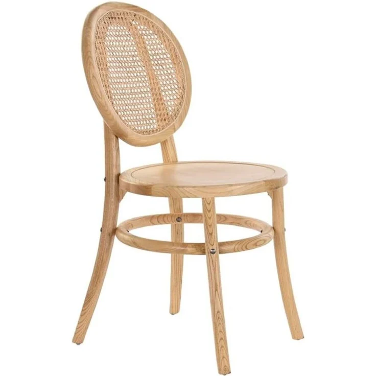 DKD Home Decor Esszimmerstuhl der Marke, braun, Rattan und Ulme (43 x 43 x 89 cm) – Bild 1
