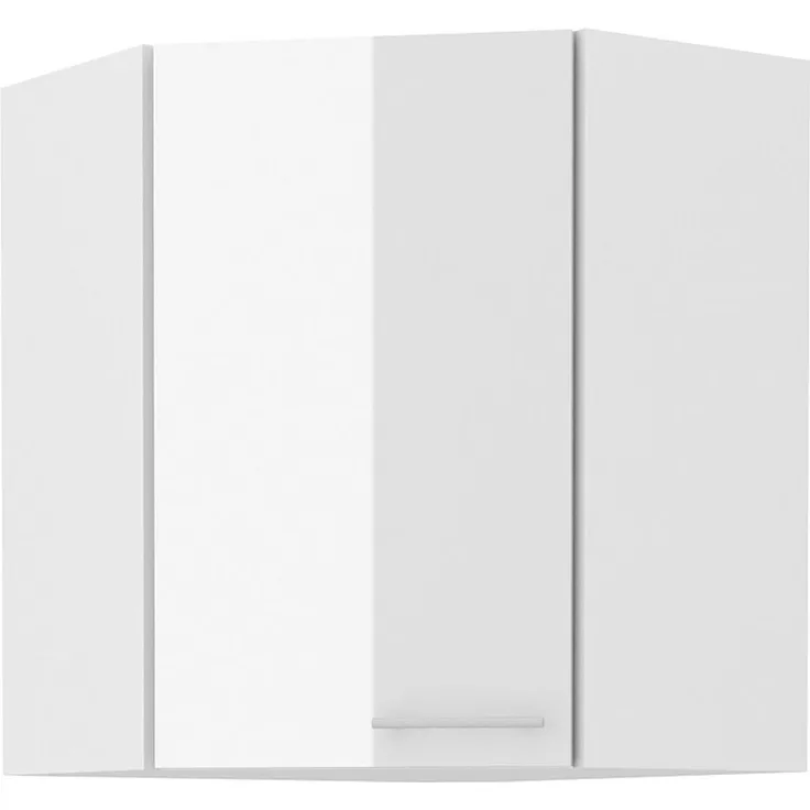 Eckhängeschrank 60x60 Lara Weiß Hochglanz Küchenzeile Küchenblock Küche