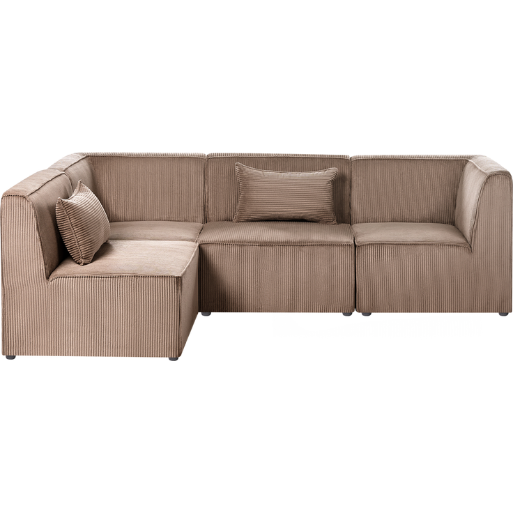 Modul Ecksofa 4-Sitzer LEMVIG Cord Sandbeige rechtsseitig – Bild 4