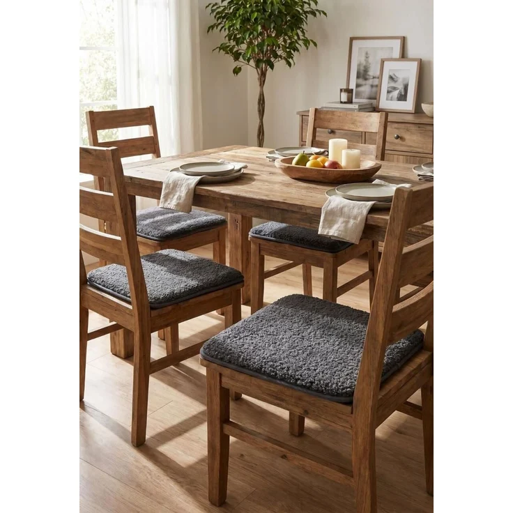 Sitzkissen aus Merinowolle 40x40 cm Anthrazit – Bild 3