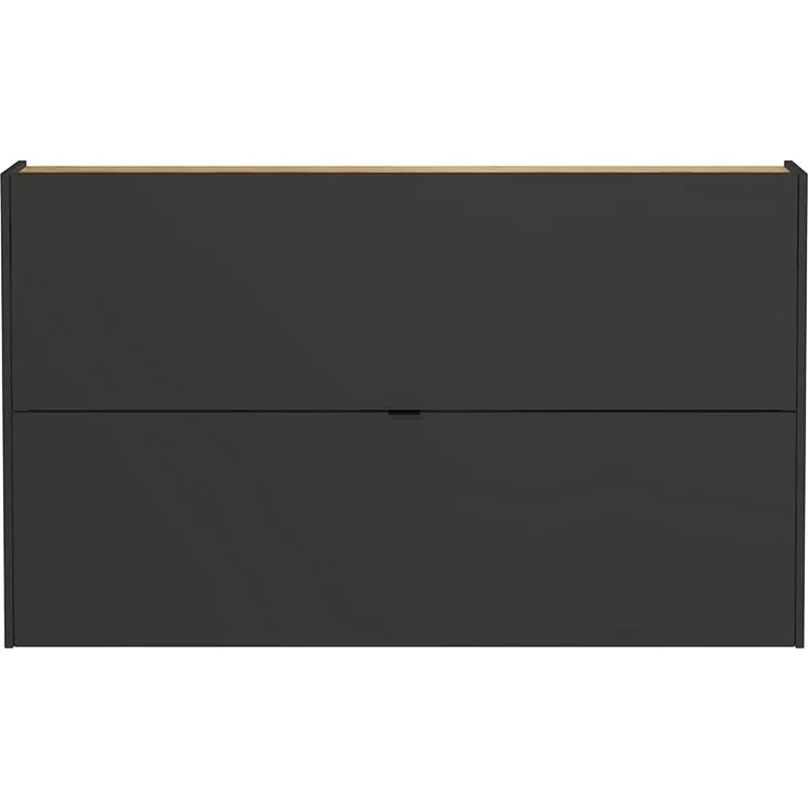 Lomadox Schuhschrank ABERDEEN-01 mit 2 Klappen, graphit, 140cm breit – Bild 4